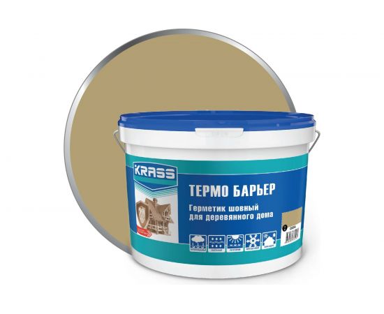 Акриловый герметик KRASS Термо Барьер для деревянного дома 7 кг сосна Лк-00008875 