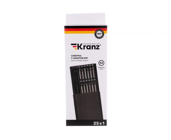 Набор отверток для точных работ Kranz RA-03, 25 предметов KR-12-4753 – изображение 14