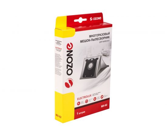 Мешок-пылесборник оригинальный синтетический многократного использования OZONE multiplex (1 шт.) Electolux S-Bag, E-1 MX-02 – изображение 2