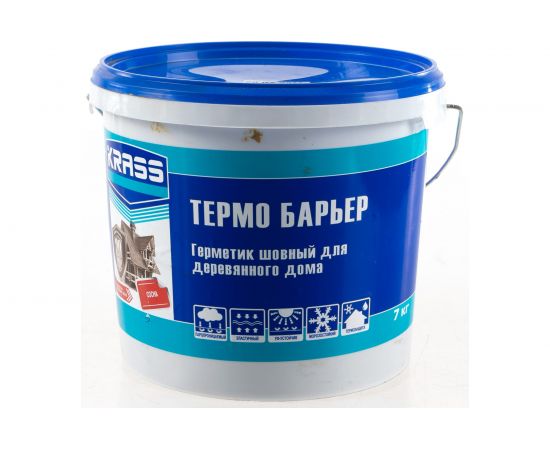 Акриловый герметик KRASS Термо Барьер для деревянного дома 7 кг сосна Лк-00008875 – изображение 2
