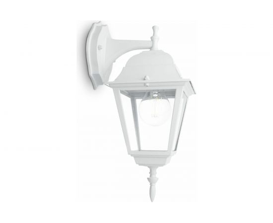 Садово-парковый светильник, четырехгранный на стену вниз 60W E27 230V, белый Feron 4102 11015 – изображение 2