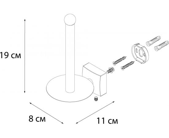 Держатель запасного рулона FIXSEN KVADRO 61310B – изображение 2