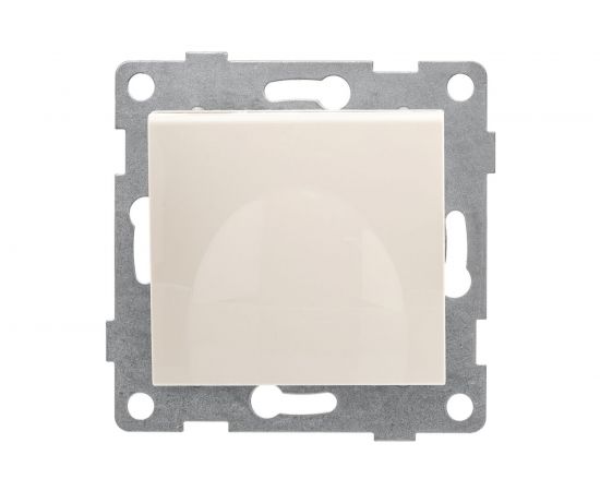 Розетка GUSI ELECTRIC Bravo 1-ой с/з с з/ш и крышкой, СУ, 16А, 250В, бежевый С10Р91-003 – изображение 2