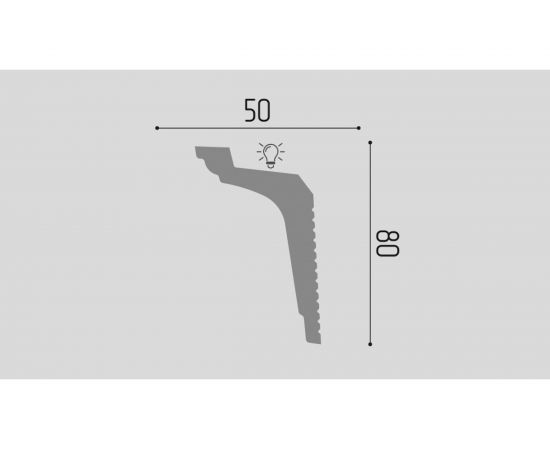 Карниз П08 Де-Багет 50/80 – изображение 2