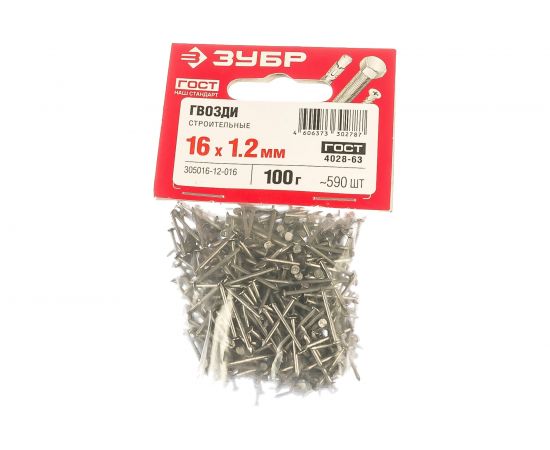 Строительные гвозди Зубр МАСТЕР 305016-12-016 – изображение 2