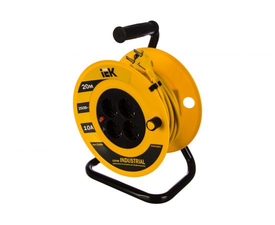 Удлинитель на катушке IEK 4х20м УК20 с термозащитой 3х1.0 Industrial WKP14-10-04-20 277735 – изображение 3