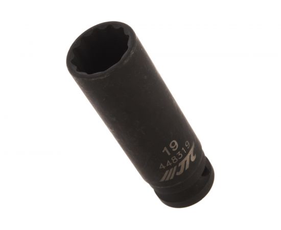 Головка торцевая 1/2” 19 12-ти гранная ударная тонкостенная L=82мм JTC 448319 – изображение 3