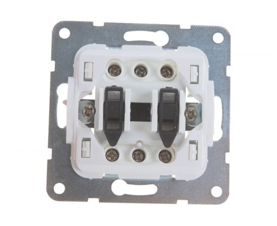 2-клавишный переключатель LK Studio с двух мест, схема 6+6, 16 A, 250 B, белый 861304-1 – изображение 3