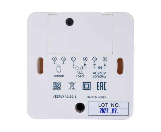 Терморегулятор белый 10.20 S KEEPLY KPL003503 – изображение 3
