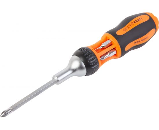 Реверсивная отвертка с набором бит WIEDERKRAFT SL+PH, 6 предметов WDK-SR2007 – изображение 3