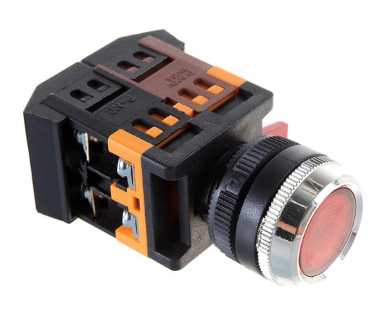 Кнопка ЭРА ABLFS-22 красный, d22мм, неон, 240В, 1з+1р, 10/400/3200 Б0045654 – изображение 3