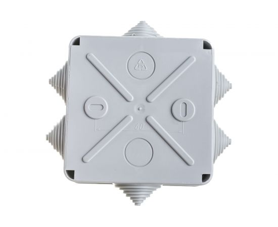 Коробка распаячная IEK 100x100x50, IP55, КМ41234, 6 гермовводов, ИЭК UKO11-100-100-050-K41-55 – изображение 4