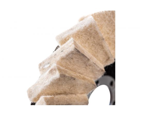 Круг лепестковый торцевой полировальный из натурального войлока (125х22 мм) РОСОМАХА 460125 – изображение 4