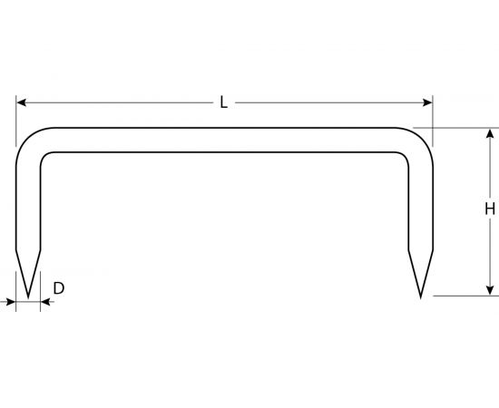 Строительная кованая скоба ЗУБР 300 х 70 х 8мм, 100 шт 311165-300-70 – изображение 4