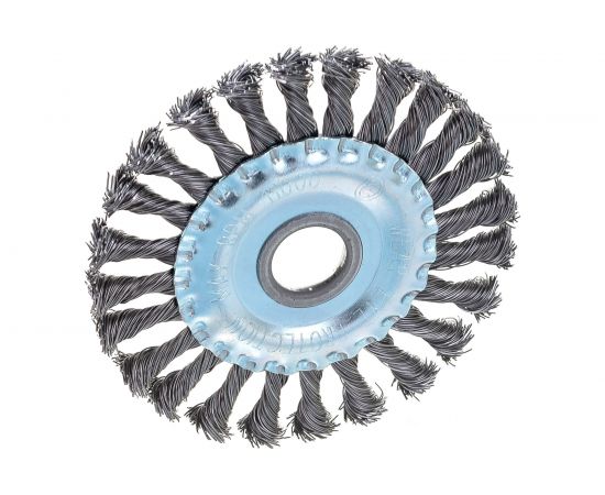 Щетка металлическая дисковая (125х22 мм; крученая проволока) для УШМ ЕРМАК 656-050 – изображение 6