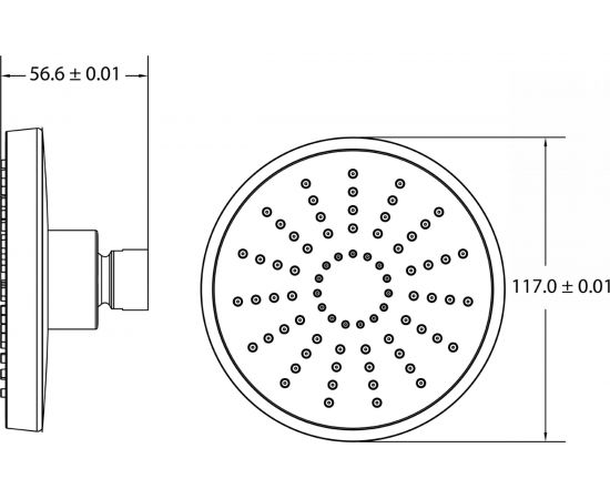 Душевая верхняя насадка IDDIS круглая, хром, мини 008MINPi64 – изображение 6