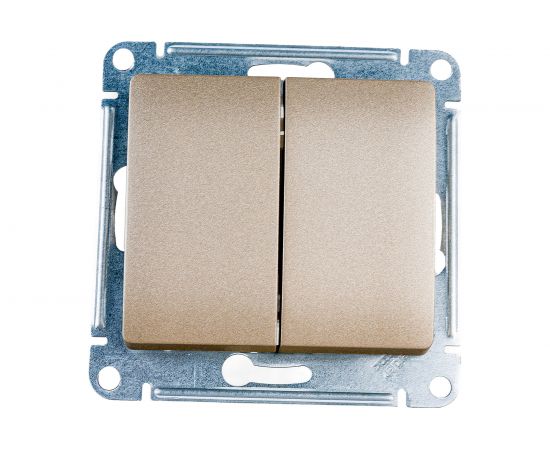 2-клавишный выключатель Schneider Electric GLOSSA 10АХ, ТИТАН GSL000451 