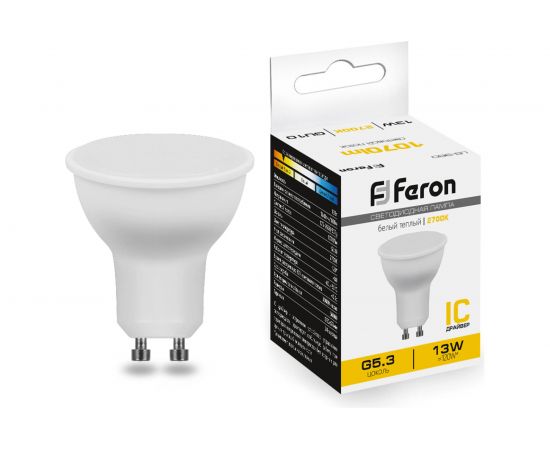 Светодиодная лампа FERON LB-960 MR16 GU10 13W 2700K 38191 