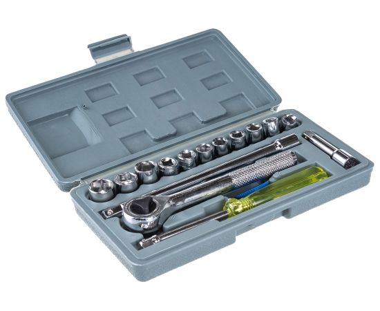 Набор инструментов в кейсе TUNDRA универсальный, 1/4"", 17 предметов 881847 