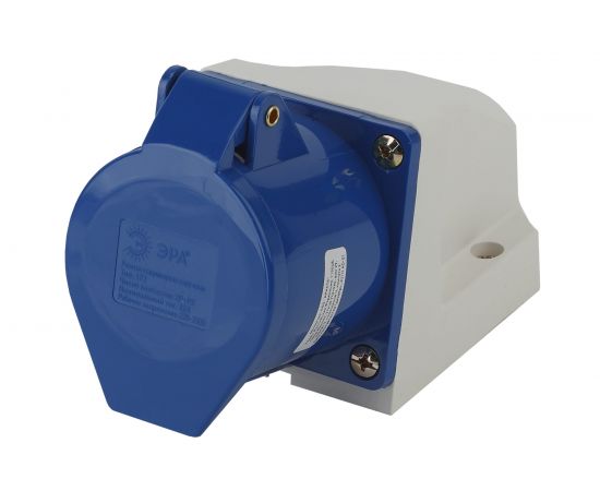 Стационарная наружная розетка ЭРА 123 2Р+РЕ 32А 220В IP44 Б0032877 
