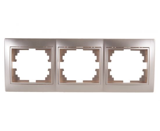 Горизонтальная рамка Intro 150304 на 3 поста, СУ, Plano, шампань Б0030099 
