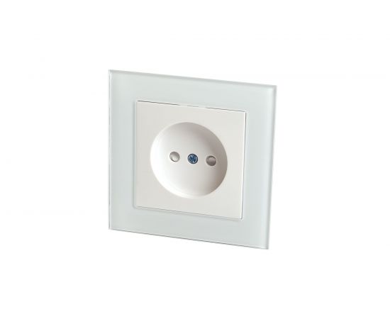 Электрическая 1-местная розетка STEKKER без зазмления, серия Катрин, GLS10-7009-01, белый 39166 