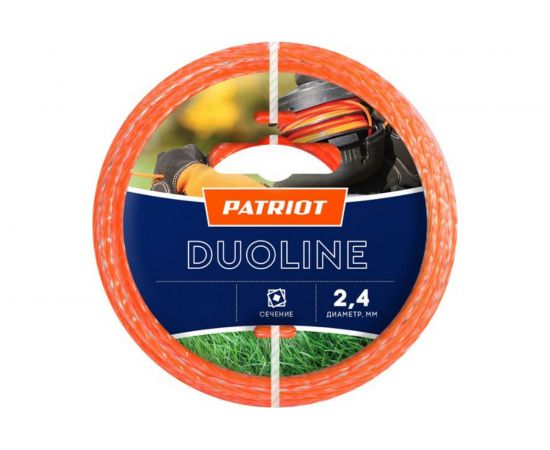 Леска Duoline (400 м; 2.4 мм; скрученный квадрат; двухцветная) PATRIOT 240-400-6 