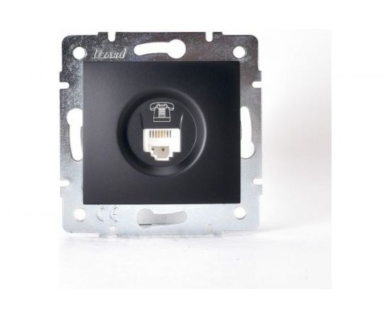 Телефонная розетка Lezard KARINA евро, чёрный бархат 707-4288-137 
