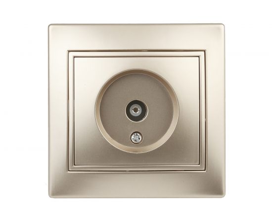 Розетка Intro Plano 1-301-04 TV одиночная, IP20, СУ, шампань Б0030079 