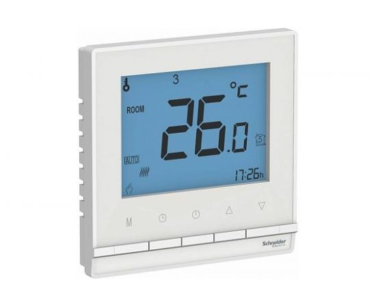 Терморегулятор с датчиком Schneider Electric AtlasDesign Белый от +5 до +35C, 16A ATN000138 
