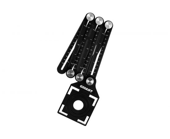 Алюминиевая 6-сторонняя линейка/угольник Gigant копировальный шаблон 130 мм GAR-6-130 