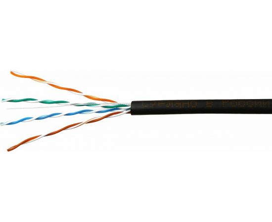 Кабель SkyNet Standart UTP outdoor 4x2x0,48, медный, FLUKE TEST, кат.5e, однож., 305 м, box, черный CSS-UTP-4-CU-OUT 