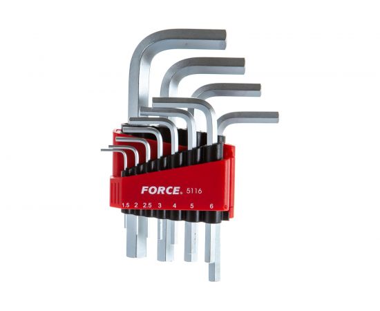 Набор Г-образных шестигранников 1,5-12 мм 11предметов FORCE 5116 