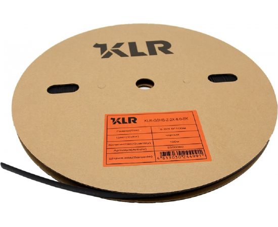 Термоусадочная трубка KLR КLR-GSHS-Z-2X-8.0-BK 8.0/4.0мм/Коэффициент усадки: 2:1/Цвет: Чёрный 5300080 