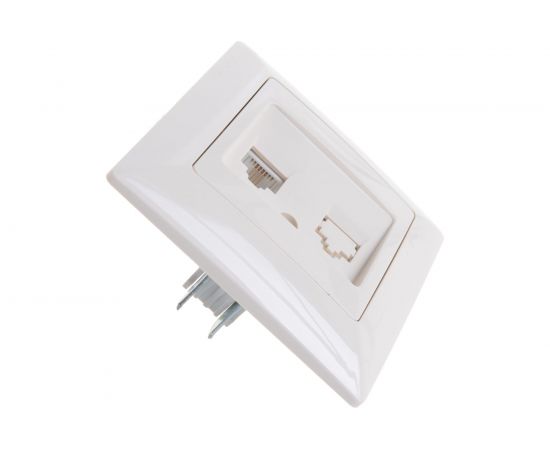 Телефонная розетка Intro 430202 RJ11, СУ, Solo, слоновая кость Б0043376 – изображение 2