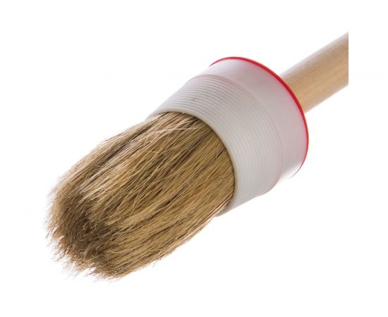 Круглая кисть, натуральная щетина, 55% топс, деревянная ручка, диаметр 45мм МASTER COLOR 30-0406 – изображение 2