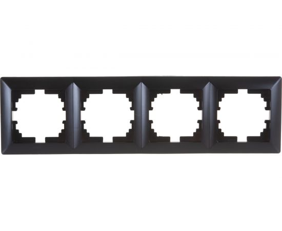 Рамка Intro 450405 на 4 поста, СУ, Solo, антрацит Б0043428 – изображение 2