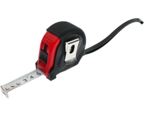 Рулетка LOM обрезиненный корпус, 3 фиксатора, 3 м х 16 мм 1935513 – изображение 2