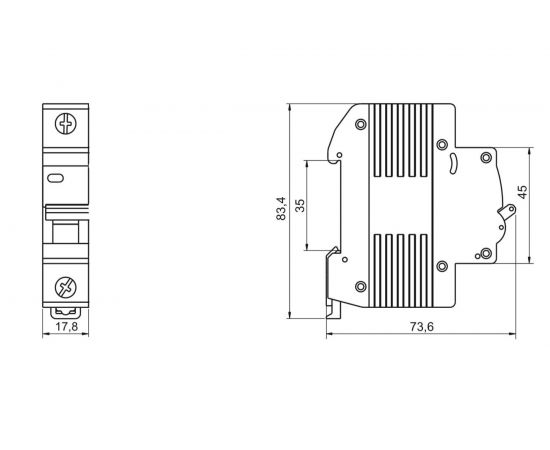 Автоматический модульный выключатель IEK 1п B 63А ВА 47-29 4.5кА ИЭК MVA20-1-063-B – изображение 2