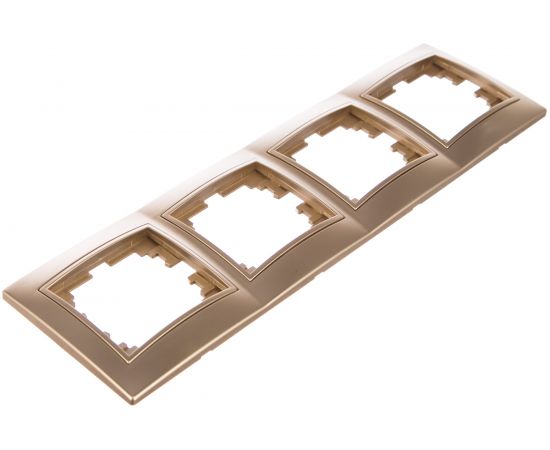 Горизонтальная рамка Intro 150404 на 4 поста, СУ, Plano, шампань Б0030103 – изображение 2