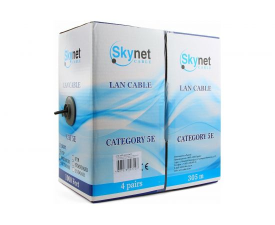 Кабель SkyNet Standart UTP outdoor 4x2x0,48, медный, FLUKE TEST, кат.5e, однож., 305 м, box, черный CSS-UTP-4-CU-OUT – изображение 2