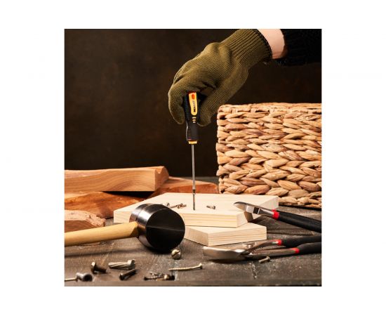 Шлицевая отвертка REXANT SL 3х75 мм, двухкомпонентная рукоятка 12-4721 – изображение 2