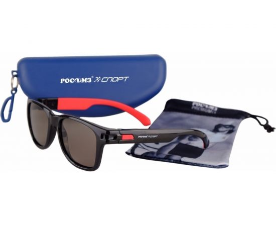 Солнцезащитные очки РОСОМЗ ЗЕБРА 5-2.5 коричневые, с чехлом и футляром О5u2 – изображение 2