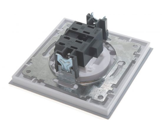 Электрическая 1-местная розетка STEKKER без зазмления, серия Катрин, GLS10-7009-01, белый 39166 – изображение 3