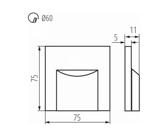 Подсветка лестницы KANLUX ERINUS LED L GR-NW/ 33327 – изображение 3