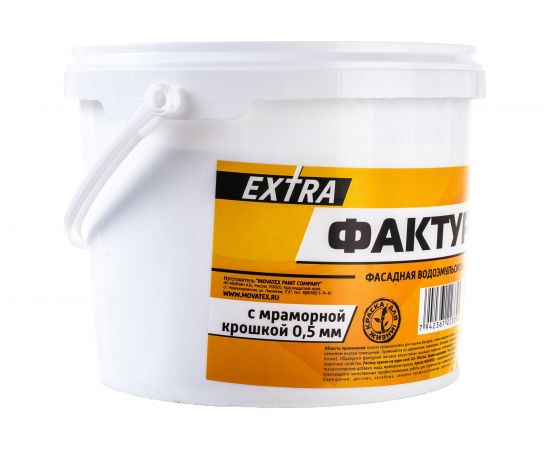 Водоэмульсионная краска Movatex EXTRA фактурная, 3 кг Т13332 – изображение 3