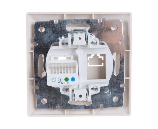 Телефонная розетка Intro 430202 RJ11, СУ, Solo, слоновая кость Б0043376 – изображение 3