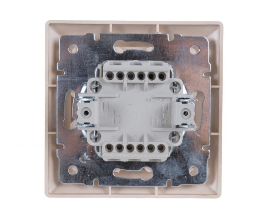 Тройной выключатель Intro 410604 10А, 250В, СУ, Solo, шампань Б0043301 – изображение 3