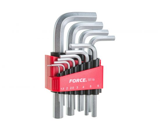 Набор Г-образных шестигранников 1,5-12 мм 11предметов FORCE 5116 – изображение 3