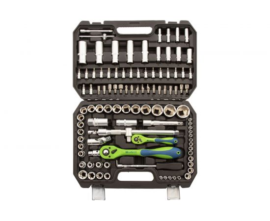 Набор инструментов Сибртех 1/2, 1/4, CrV, 108 предметов 13511 – изображение 3